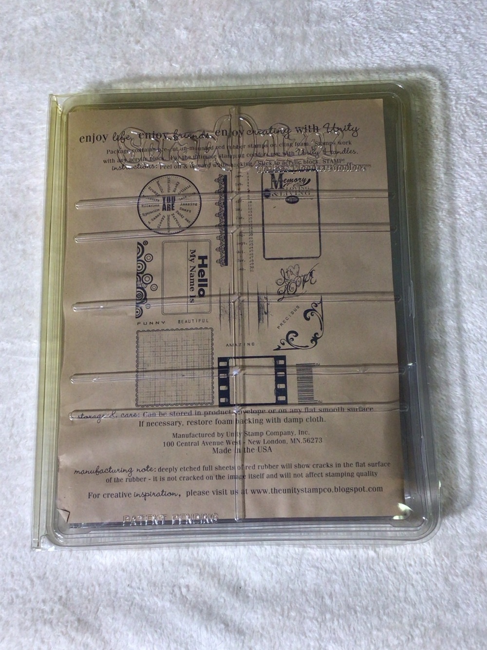 Pre-cut red rubber stamp kit
